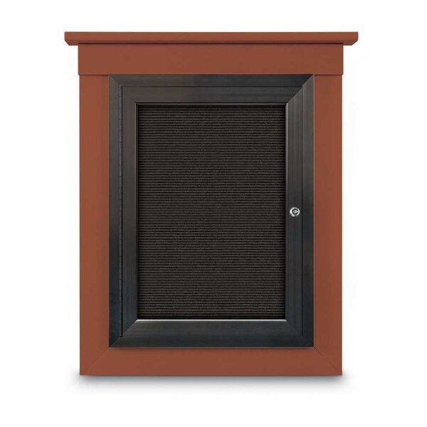 United Visual Products Sliding Glass Enclosed Letterboard, 72"x4, UV9008ACS-BRONZE-WHITE UV9008ACS-BRONZE-WHITE - main